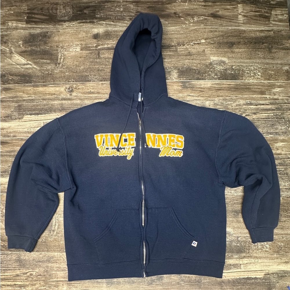Vincennes University Mom Zip-up Hoodie - Russell - XL - GUC